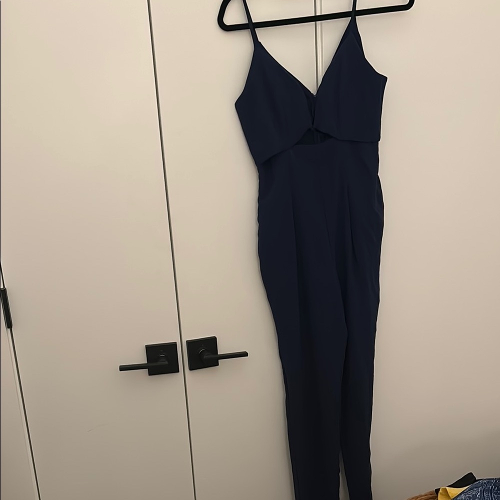 L’atiste Byamy Elegant Navy Blue Spaghetti Strap Jump Suit